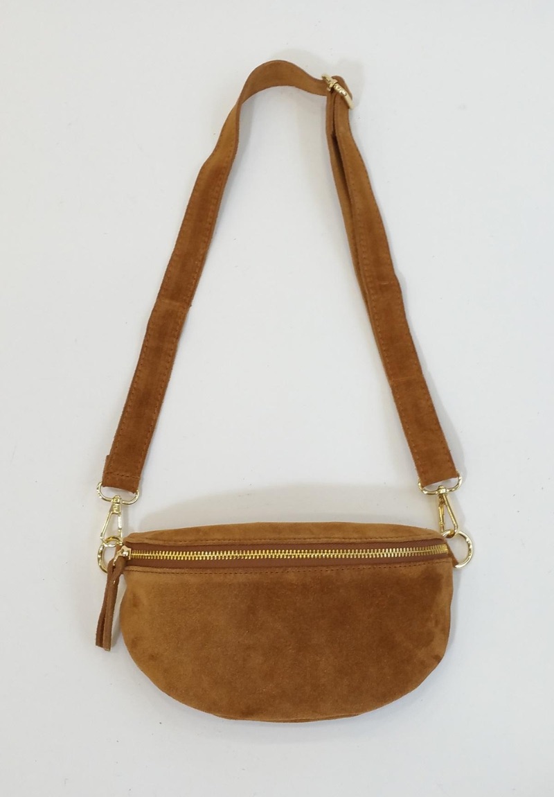 Sac banane en cuir camel – Image 3