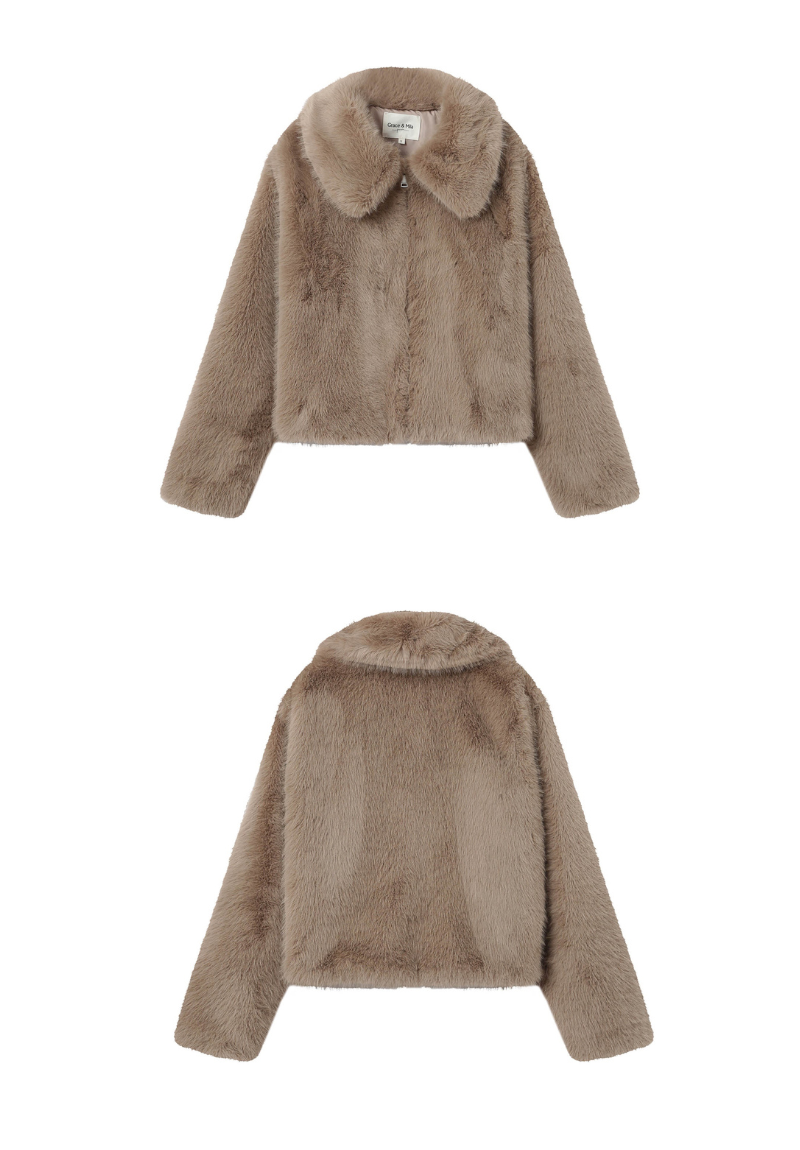 Veste courte fausse fourrure Grace et mila – Image 5