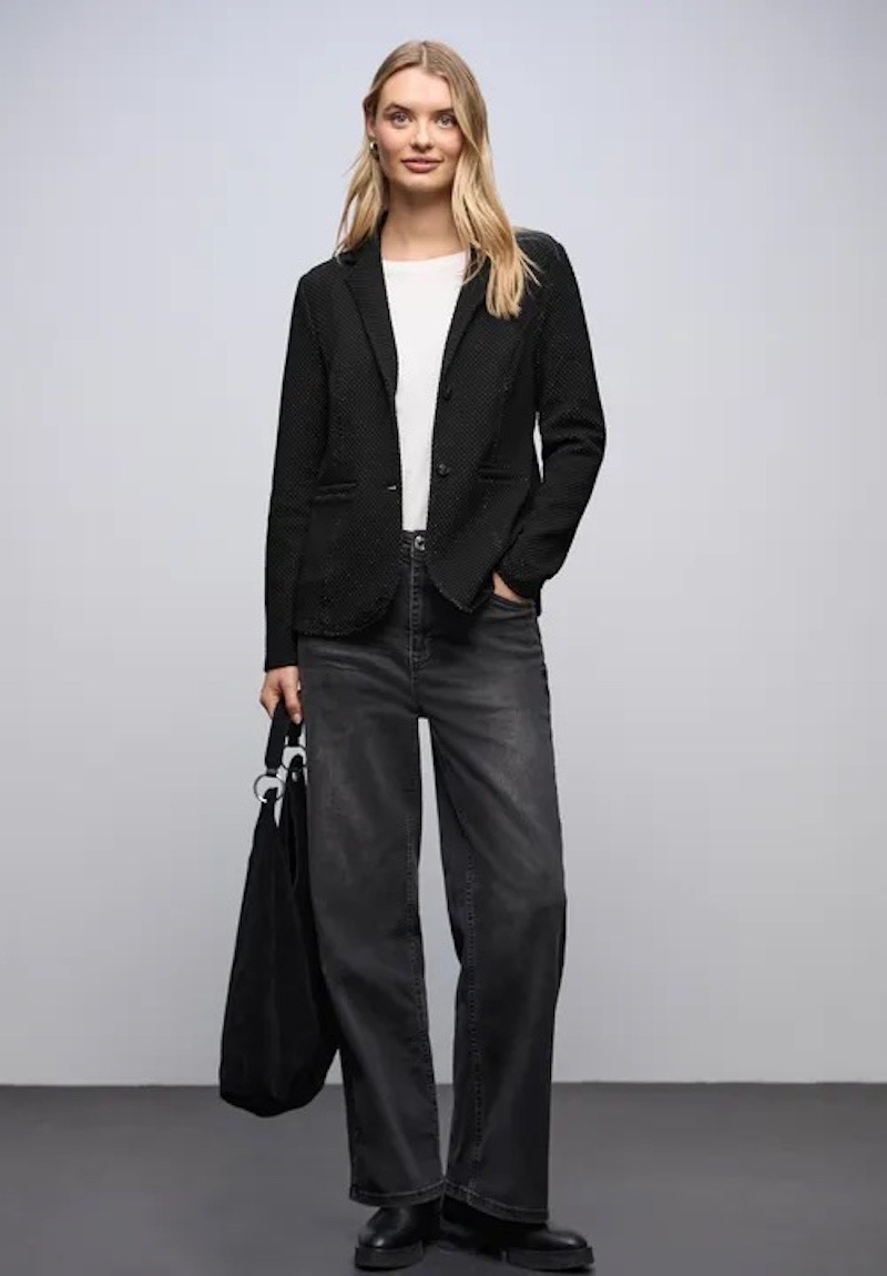 Blazer noir scintillant Street One – Image 2