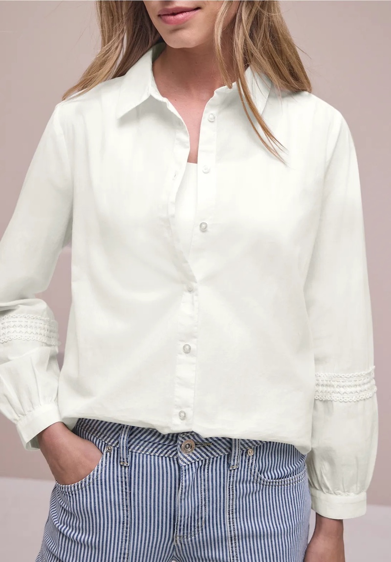 Chemise en jean courte rayée Grace & Mila – Image 6