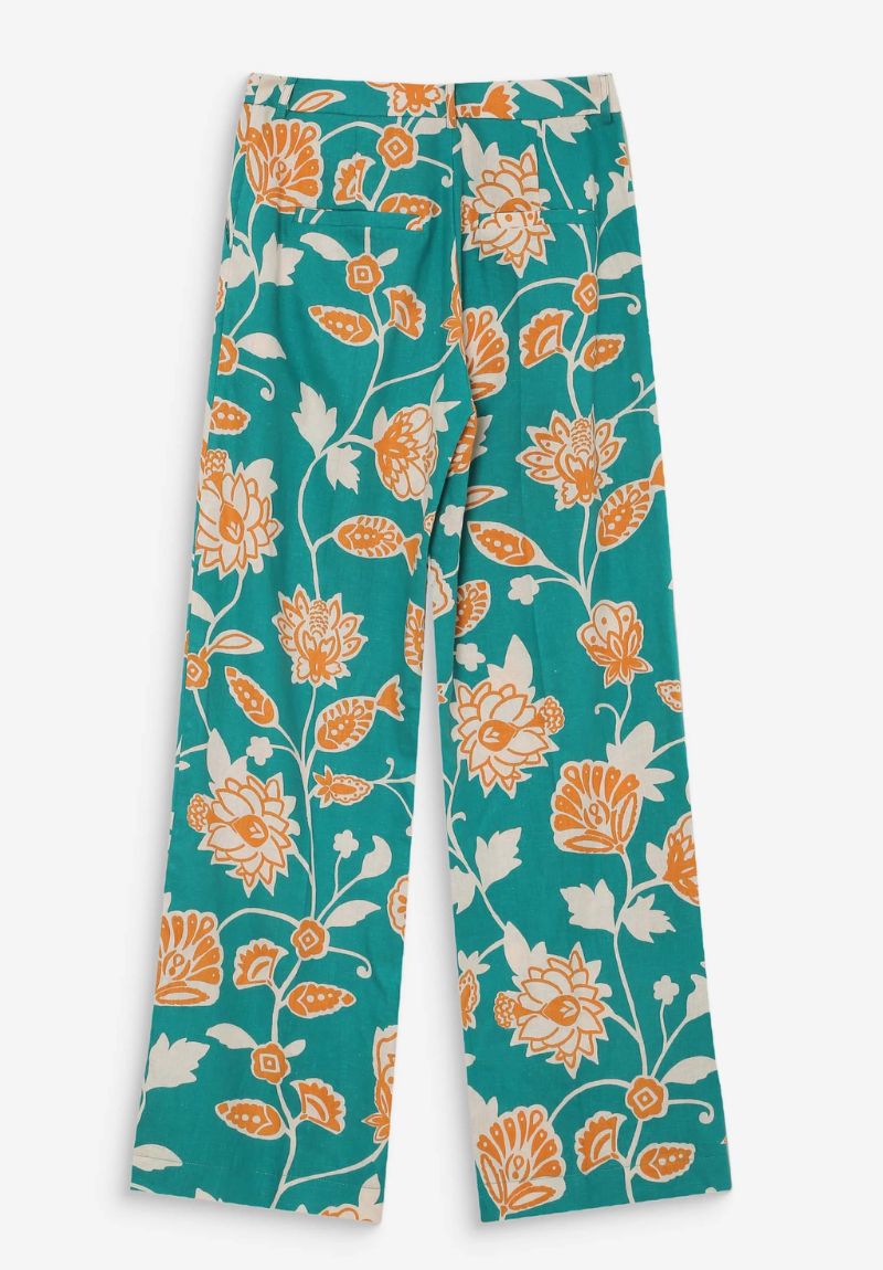 Pantalon droit et large imprimé floral Grace et Mila – Image 2