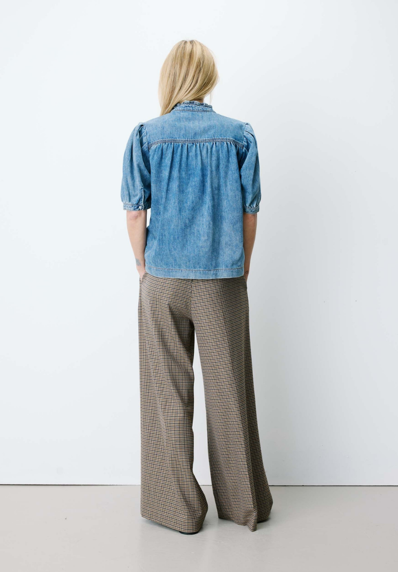 Blouse en jean à manches bouffantes – Image 5