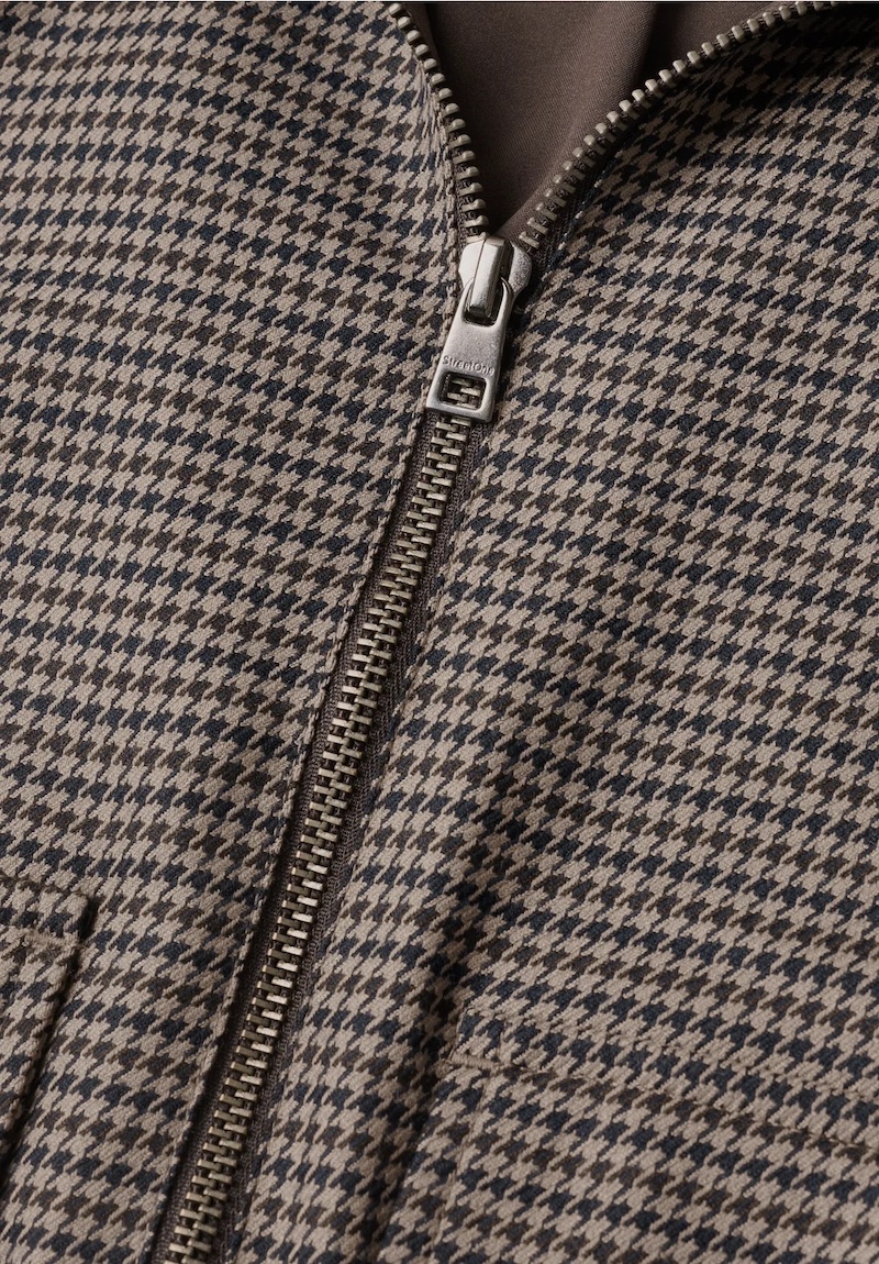Veste à motif pied-de-poule avec fermeture zippée – Image 4