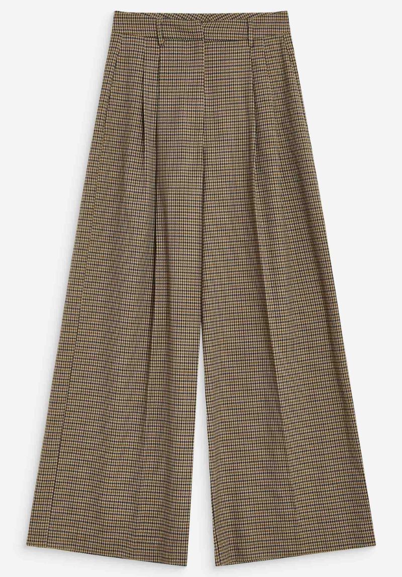 Pantalon tailleur pied-de-poule beige AYEN – Grace & Mila – Image 7