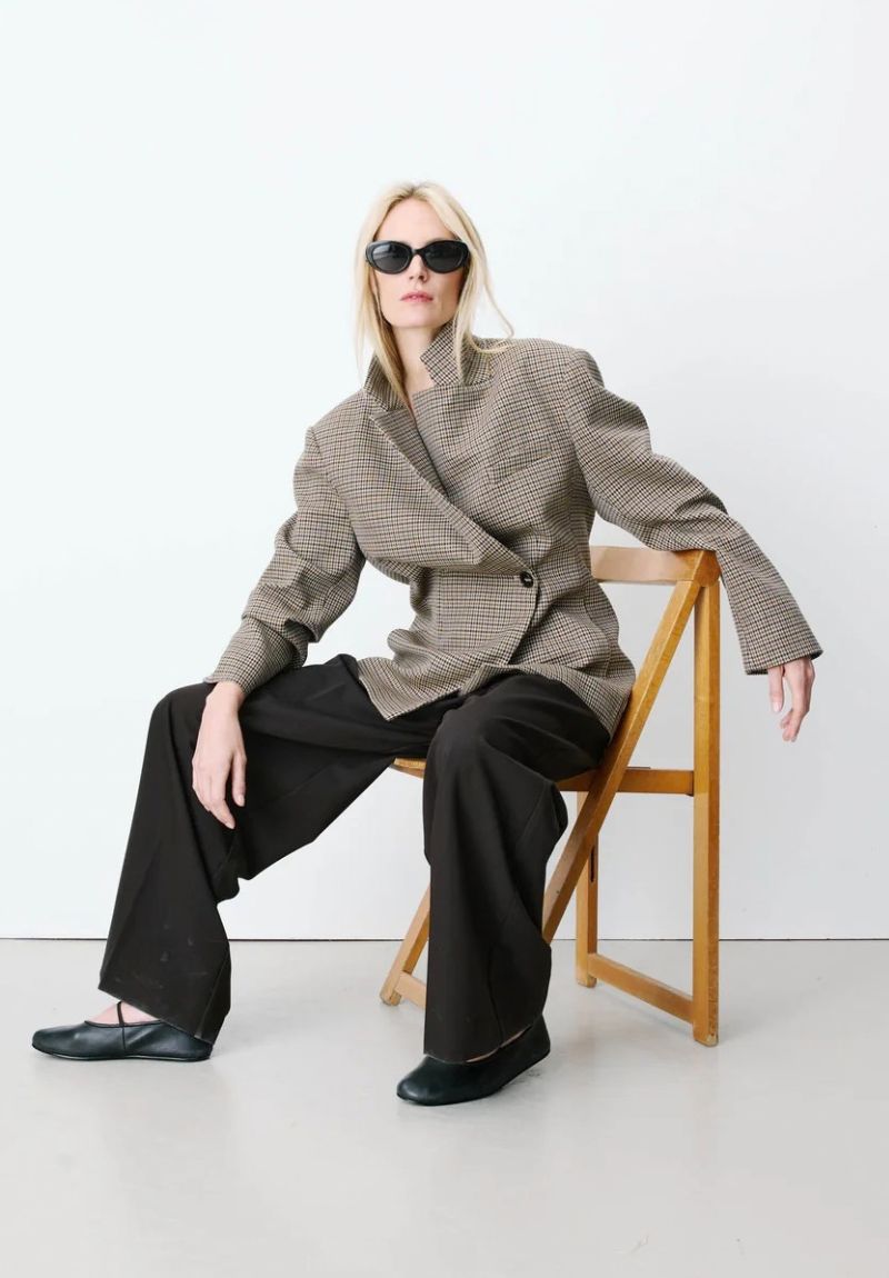 Blazer cintré pied de poule Grace et Mila – Image 7