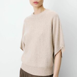 pull-beige-manches-courtes-grace-et-mila-boutique-imagine-oloron-pau-biarritz