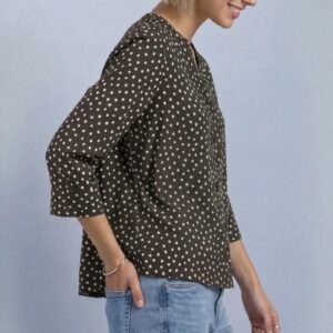 blouse-a-pois-chocolat-boutique-imagine-oloron