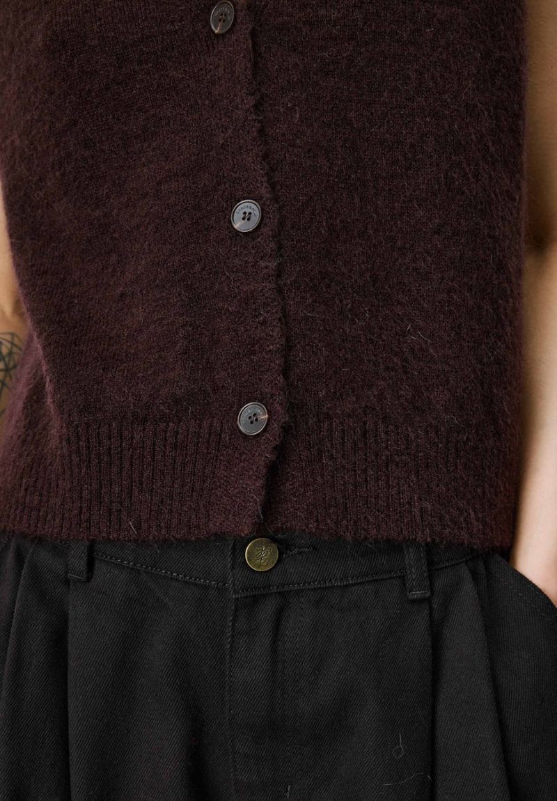 Gilet sans manches chocolat Grace & Mila NARS – Image 4